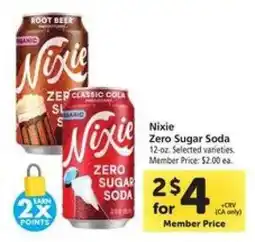 Safeway Nixie Zero Sugar Soda offer