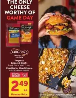 Safeway Sargento Cheese offer
