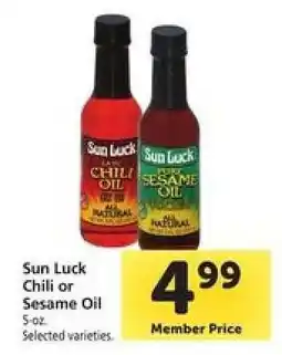 Safeway Sun Luck Chili or Sesame Oil offer