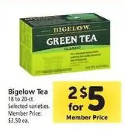 Safeway Bigelow Tea offer
