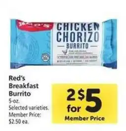 Safeway Red's Breakfast Burrito offer