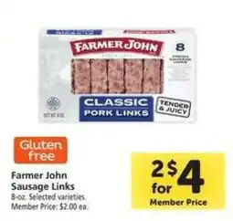 Safeway Farmer John Sausage Links offer
