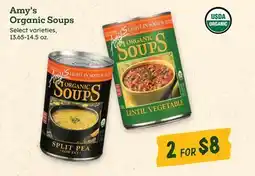 Sprouts Farmers Market Amy's Organic Soups offer