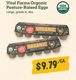 Sprouts Farmers Market Vital Farms Organic Pasture-Raised Eggs offer