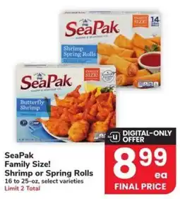 Albertsons SeaPak Family Size! Shrimp Spring Rolls offer