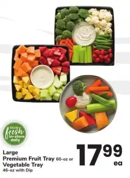 Albertsons Large Premium Fruit Tray or Vegetable Tray offer