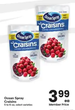 Albertsons Ocean Spray Craisins offer