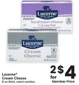 Albertsons Lucerne Cream Cheese offer