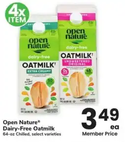 Albertsons Open Nature Dairy-Free Oatmilk offer