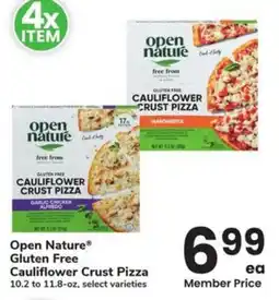 Albertsons Open Nature Gluten Free Cauliflower Crust Pizza offer