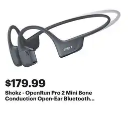 Best Buy Shokz - OpenRun Pro 2 Mini Bone Conduction Open-Ear Bluetooth Sports Headphones - Black offer