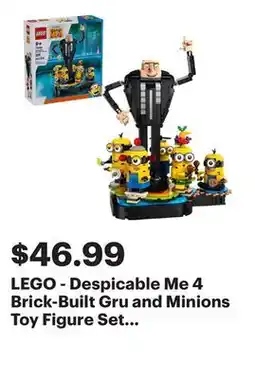 Best Buy LEGO - Despicable Me 4 Brick-Built Gru and Minions Toy Figure Set 75582 offer