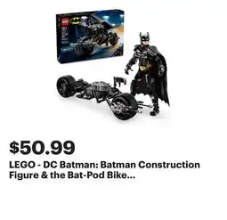 Best Buy LEGO - DC Batman: Batman Construction Figure & the Bat-Pod Bike Action Toy 76273 offer