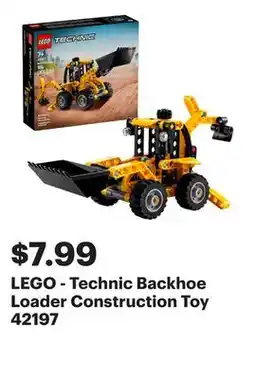 Best Buy LEGO - Technic Backhoe Loader Construction Toy 42197 offer