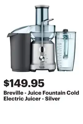 Best Buy Breville - Juice Fountain Cold Electric Juicer - Silver offer