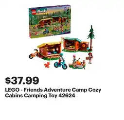 Best Buy LEGO - Friends Adventure Camp Cozy Cabins Camping Toy 42624 offer