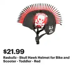Best Buy Raskullz - Skull Hawk Helmet for Bike and Scooter - Toddler - Red offer