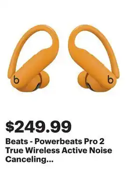 Best Buy Beats - Powerbeats Pro 2 True Wireless Active Noise Canceling Earbuds - Electric Orange offer