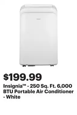 Best Buy Insignia - 250 Sq. Ft. 6,000 BTU Portable Air Conditioner - White offer