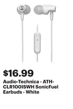 Best Buy Audio-Technica - ATH-CLR100ISWH SonicFuel Earbuds - White offer