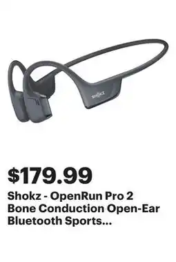Best Buy Shokz - OpenRun Pro 2 Bone Conduction Open-Ear Bluetooth Sports Headphones - Black offer