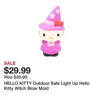 Marshalls HELLO KITTY Outdoor Safe Light Up Hello Kitty Witch Blow Mold offer