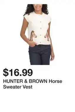 Marshalls HUNTER & BROWN Horse Sweater Vest offer