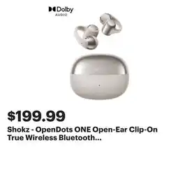 Best Buy Shokz - OpenDots ONE Open-Ear Clip-On True Wireless Bluetooth Earbuds - Grey offer