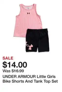 Marshalls UNDER ARMOUR Little Girls Bike Shorts And Tank Top Set offer
