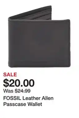 Marshalls FOSSIL Leather Allen Passcase Wallet offer