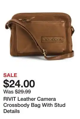 Marshalls RIVIT Leather Camera Crossbody Bag With Stud Details offer
