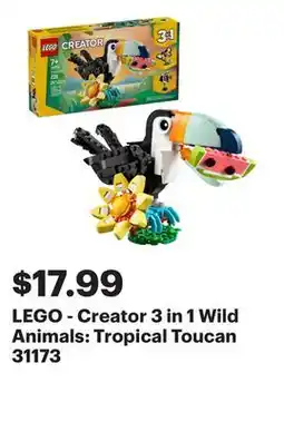 Best Buy LEGO - Creator 3 in 1 Wild Animals: Tropical Toucan 31173 offer