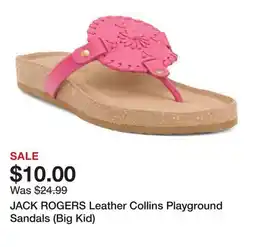 Marshalls JACK ROGERS Leather Collins Playground Sandals (Big Kid) offer