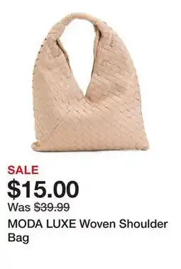 Marshalls MODA LUXE Woven Shoulder Bag offer