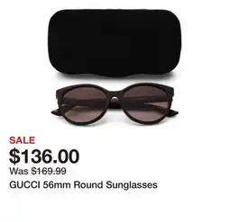 Marshalls GUCCI 56mm Round Sunglasses offer