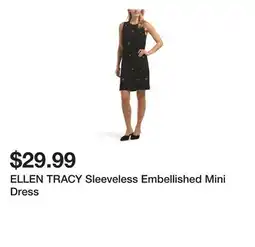 Marshalls ELLEN TRACY Sleeveless Embellished Mini Dress offer