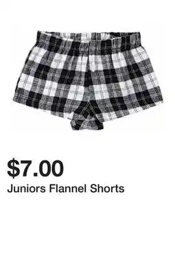 Five Below Juniors Flannel Shorts offer