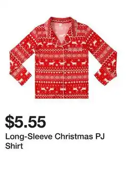 Five Below Long-Sleeve Christmas PJ Shirt offer