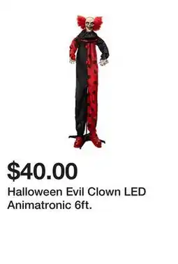 Five Below Halloween Evil Clown LED Animatronic 6ft offer