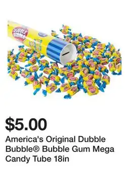 Five Below America's Original Dubble Bubble Bubble Gum Mega Candy Tube 18in offer