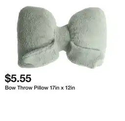 Five Below Bow Throw Pillow 17in x 12in offer