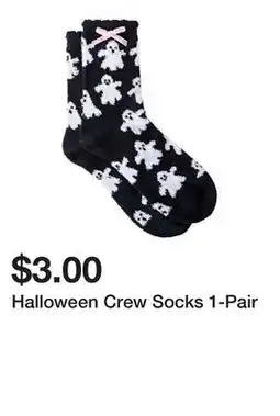 Five Below Halloween Crew Socks 1-Pair offer