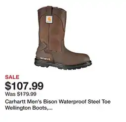 Tractor Supply Company Carhartt Men's Bison Waterproof Steel Toe Wellington Boots, Oil-Tanned Leather, 11 in offer