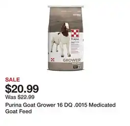 Tractor Supply Company Purina Goat Grower 16 DQ .0015 Medicated Goat Feed offer