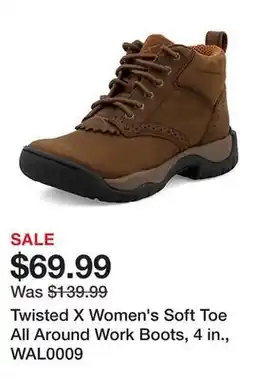 Tractor Supply Company Twisted X Women's Soft Toe All Around Work Boots, 4 in., WAL0009 offer