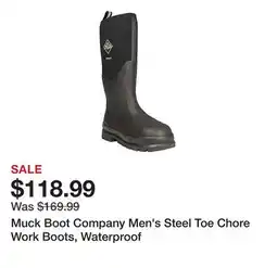 Tractor Supply Company Muck Boot Company Men's Steel Toe Chore Work Boots, Waterproof offer