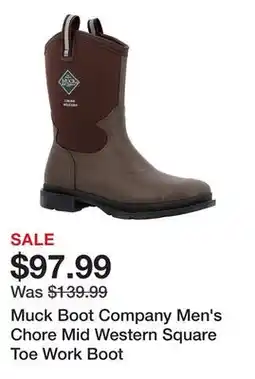 Tractor Supply Company Muck Boot Company Men's Chore Mid Western Square Toe Work Boot offer