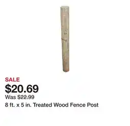 Tractor Supply Company 8 ft. x 5 in. Treated Wood Fence Post offer