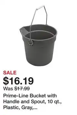 Tractor Supply Company Prime-Line Bucket with Handle and Spout, 10 qt., Plastic, Gray, Rugged, Heavy, MP46750 offer