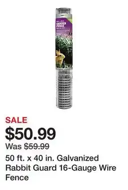 Tractor Supply Company 50 ft. x 40 in. Galvanized Rabbit Guard 16-Gauge Wire Fence offer